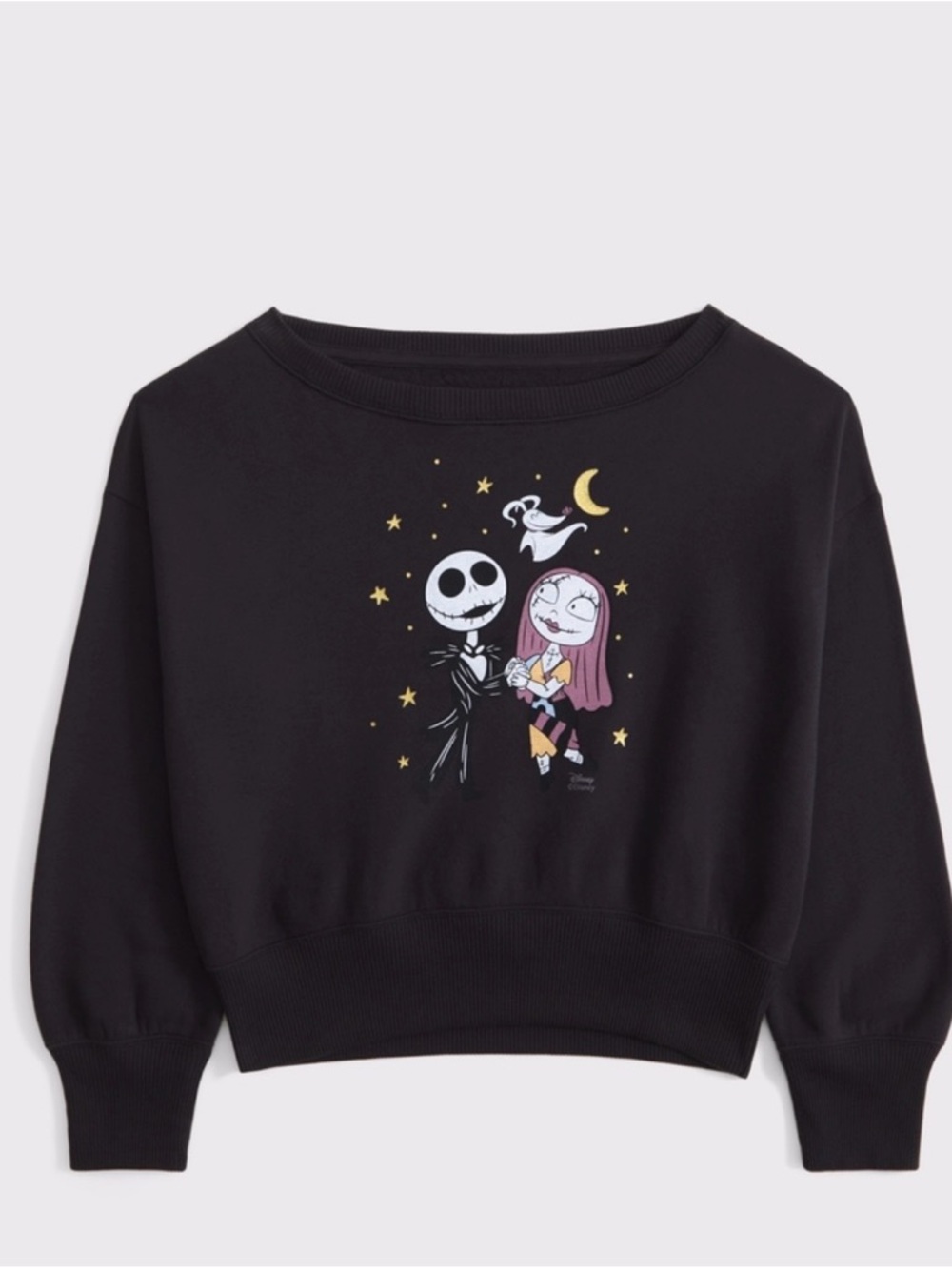 A&F The Nightmare Before Christmas Off-The-Shoulder Crew Sweatshirt